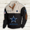 Men's Dallas Cowboys Vintage Stand Collar Sweatshirt