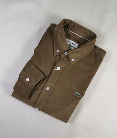 Lacost* Corduroy Long Sleeve Shirt