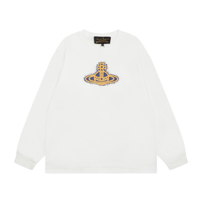 VIVI West Saturn cotton embroidered long-sleeved T-shirt