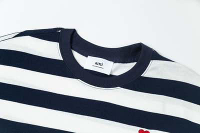 AM* Striped Crew Neck Short Sleeve T-Shirt