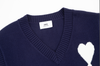 MA* Heart Lettering V-Neck Sleeveless Sweater