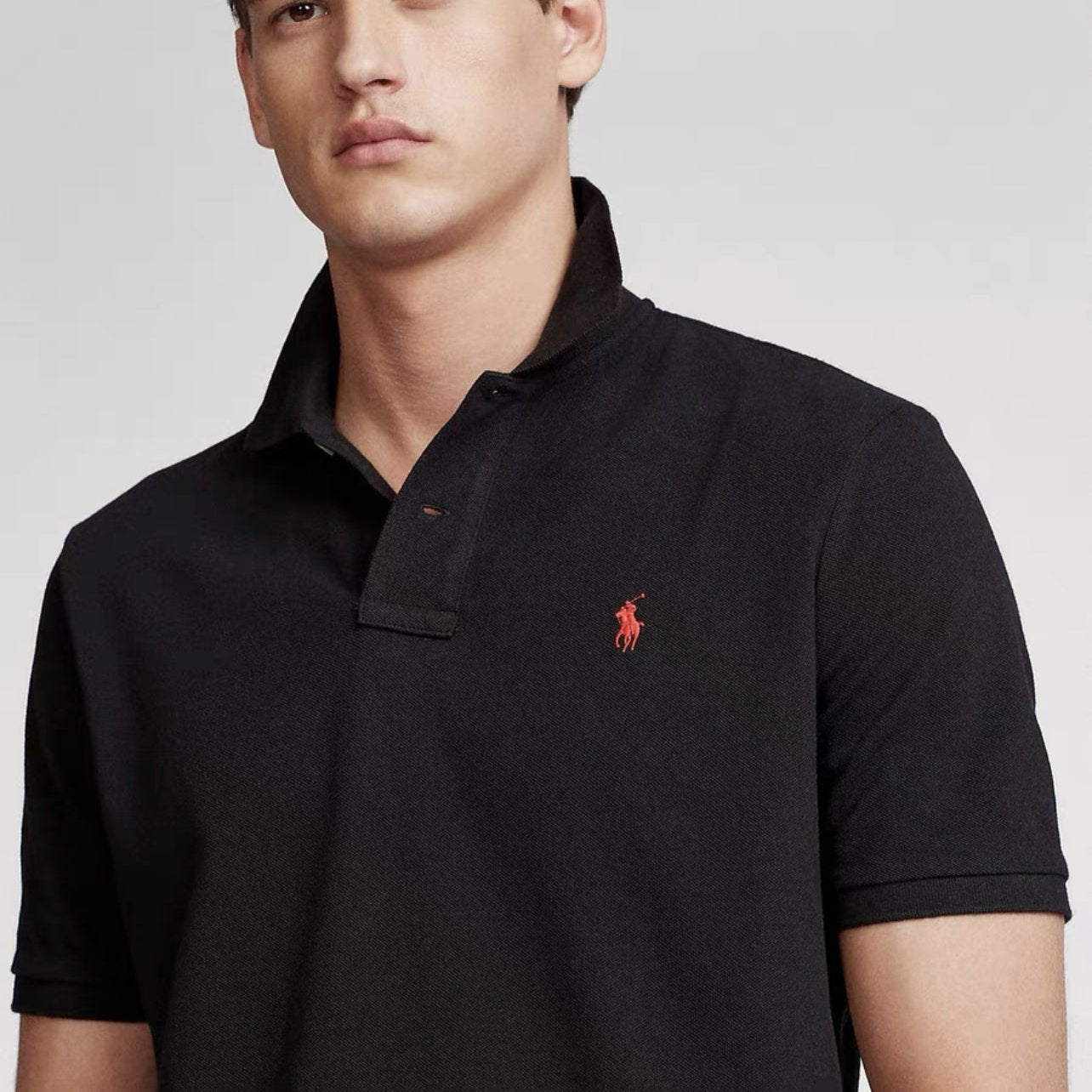 Ralph Lauren Cotton Lapel Short Sleeve POLO Shirt