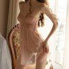 Women Sexy Lace Transparent Suspenders Nightgown