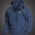 Men's Hooded Lace-up Zip Casual Sweatshirt