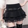 Fishing net halter+lace patchwork cake skirt