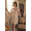 French High-End Satin Luxurious Lace Lace Nightgown