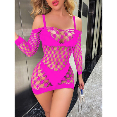 Cutout Tight Mesh Bodysuit