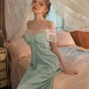 Halter Satin High-end Lace Long Nightgown