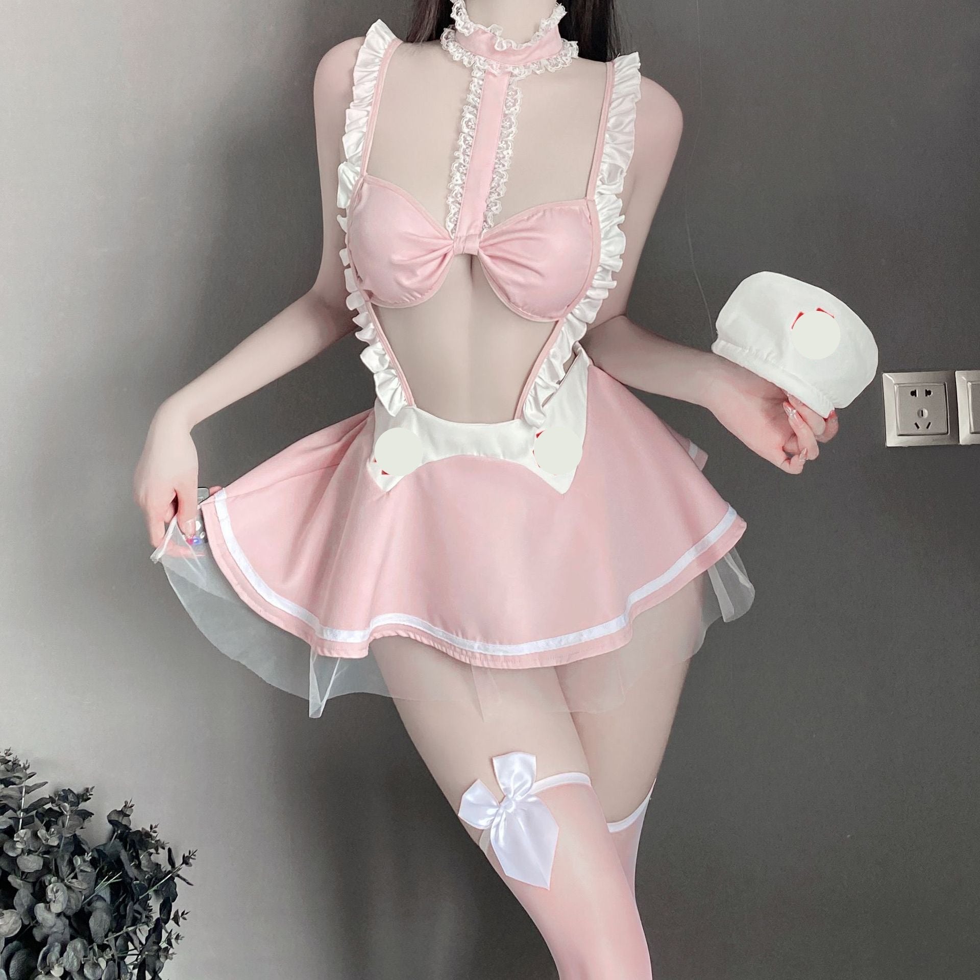 Sweet Butterfly Hollow Lace-Up Set