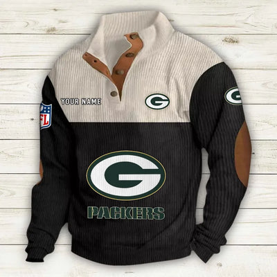 Men's Green Bay Packers Vintage Stand Collar Sweatshirt