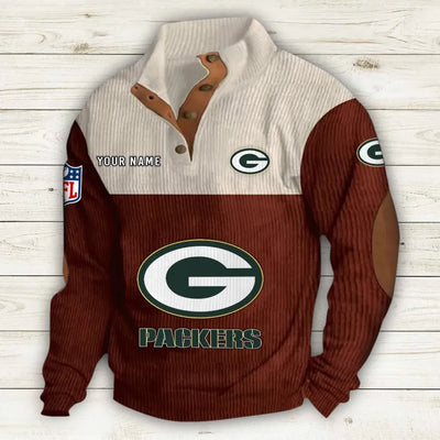 Men's Green Bay Packers Vintage Stand Collar Sweatshirt