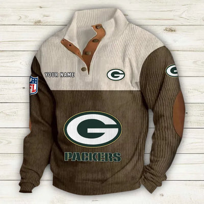 Men's Green Bay Packers Vintage Stand Collar Sweatshirt