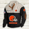 Men's Cleveland Browns Vintage Stand Collar Sweatshirt