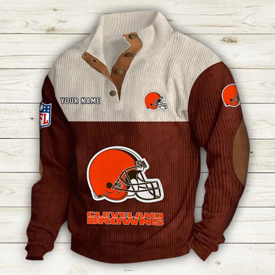 Men's Cleveland Browns Vintage Stand Collar Sweatshirt