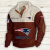 Men's New England Patriots Vintage Stand Collar Sweatshirt