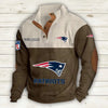 Men's New England Patriots Vintage Stand Collar Sweatshirt