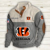 Men's Cincinnati Bengals Vintage Stand Collar Sweatshirt