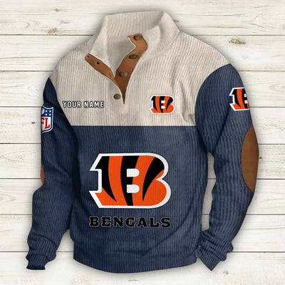 Men's Cincinnati Bengals Vintage Stand Collar Sweatshirt