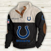 Men's Indianapolis Colts Vintage Stand Collar Sweatshirt