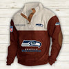 Men's Seattle Seahawks Vintage Stand Collar Sweatshirt