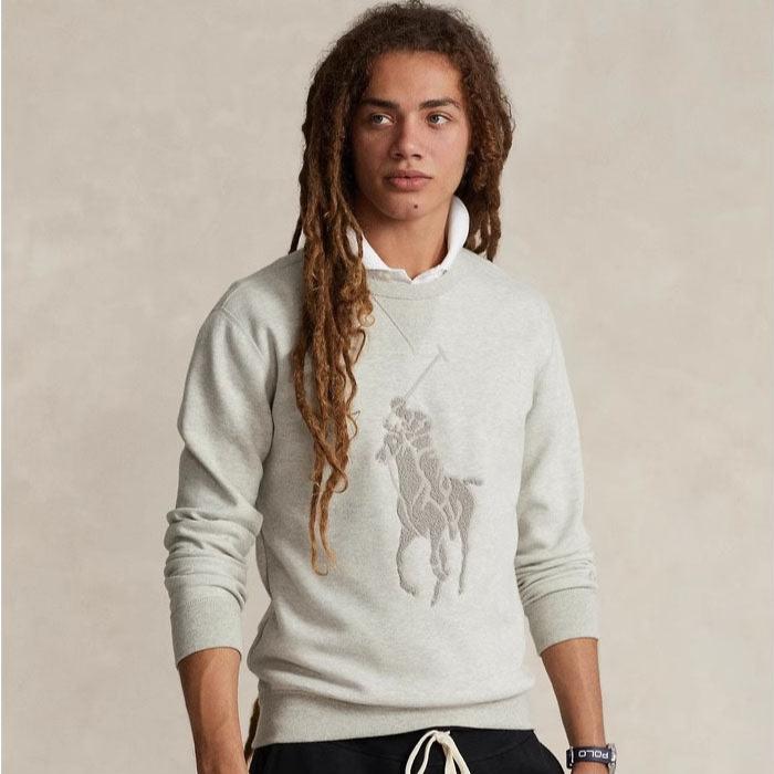 Ralph Lauren round neck towel embroidered sweatshirt